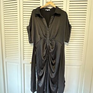 Steve Madden Black Button-Down Dress